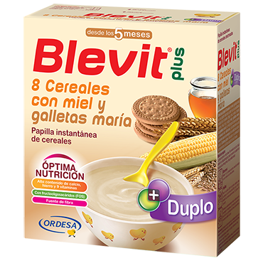 Product Blevit plus Duplo 8 Cereales con Miel y galletas maría